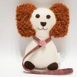 white stuffed dog toy